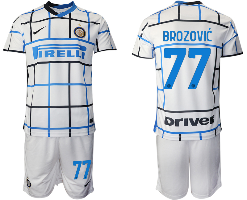 Men 2020-2021 club Inter milan away #77 white Soccer Jerseys->inter milan jersey->Soccer Club Jersey